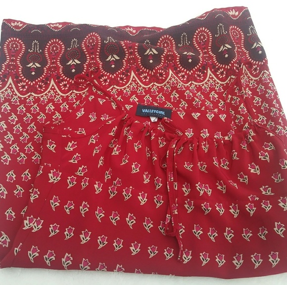 🌷VALLEY GIRL Spaghetti Dress Red Maroon SZ M - Picture 7 of 8